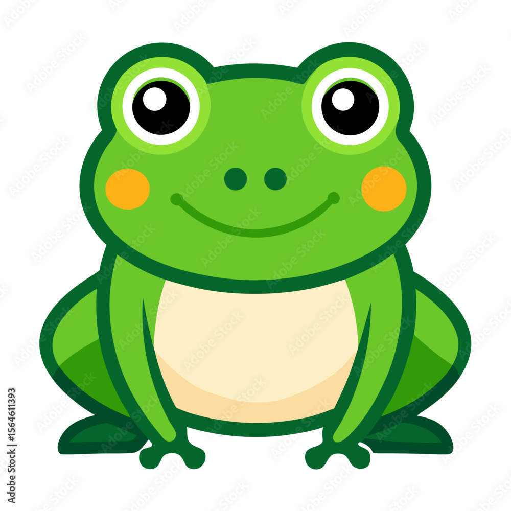 Fototapeta premium Frog Icon Vector | Generative AI & Linocut Silhouette Design for Microstock