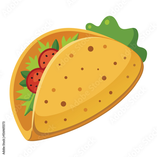 A fresh tortilla, soft and pliable, isolated on a white background, perfect for Mexican cuisine and wraps