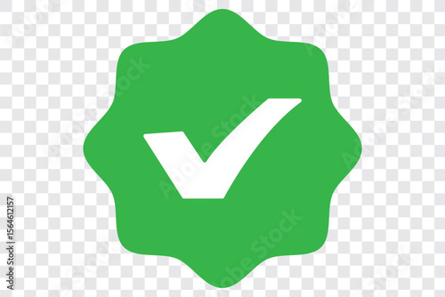 Social media and Profile Verified badge icon. Check and Approved, Accept, Instagram verified badge icon. vector illustration. Green verified badge icon vector set. green check mark icon vector set