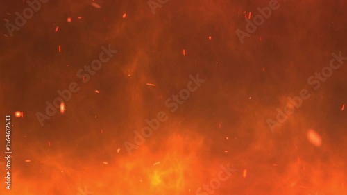 realistic fire particles and smoke overlay background, like a hell