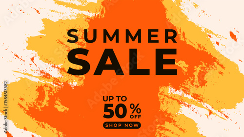 SUMMER SALE OFFERS AND PROMOTION 50 PERCENT OFF. TEMPLATE BANNER DESIGN.COLORFUL FLAT BACKGROUND VECTOR. GOOD FOR SOCIAL MEDIA POST, COVER , POSTER 