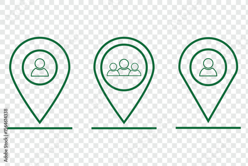 Pin icon vector isolated on white background. Location icon. Map pointer icon. Point. Locator. Pin location icon for map and navigation. eps 10