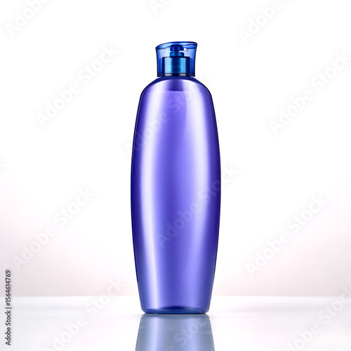 Realistic and detailed image of shampoo bottle on a pure white background. Ideal for use in e-commerce, advertising, and graphic design. 