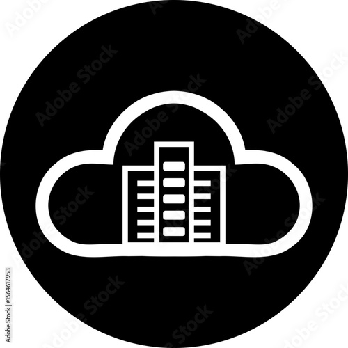 Cloud Database Hosting Icon | DBaaS & Cloud Server Symbol