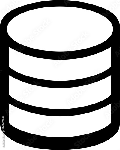 Database Server Icon - Minimalist Data Storage Vector