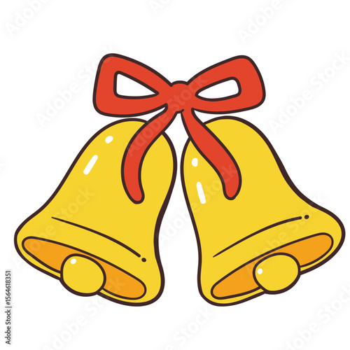 Christmas bells hand drawn illustration