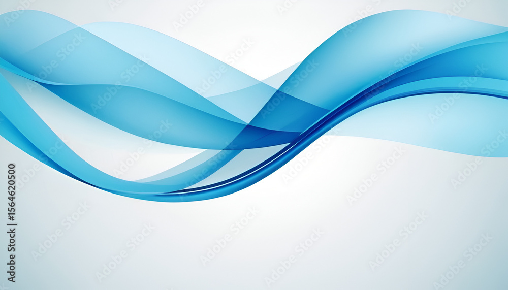 Naklejka premium abstract blue wave with white background