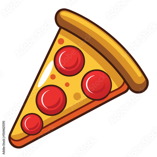 A pepperoni slice, round and spicy, isolated on a white background, perfect for pizza and savory snack concepts