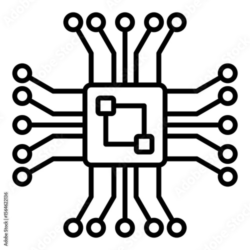 CPU Outline Icon