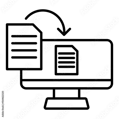 фотографія Document Summarization Outline Icon