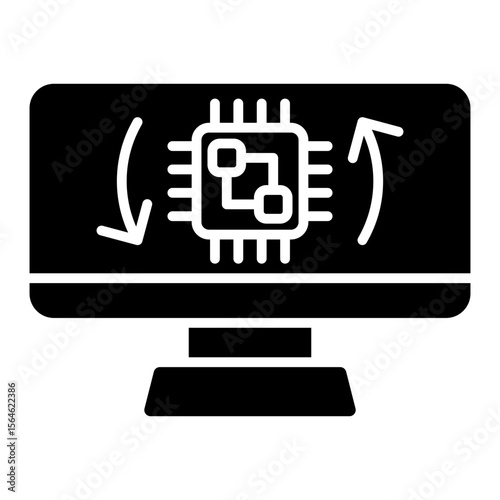 Autonomous Optimization Glyph Icon