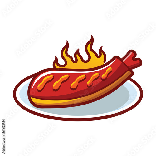 Cooked ribs, tender and savory, on a clean white background, ideal for barbecue and hearty meat dishes