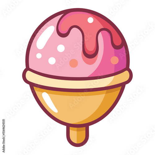 A scoop of ice cream, creamy and delightful, isolated on a white background, perfect for dessert and sweet treats