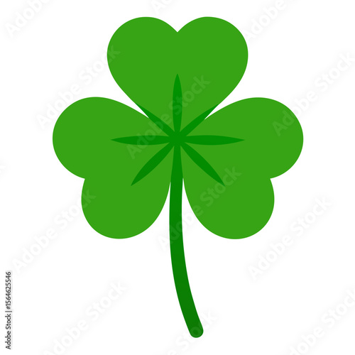 Four-leaf clover  Icon Irish Holiday Symbols, Shamrock, Hat, Beer, and Clover Vector