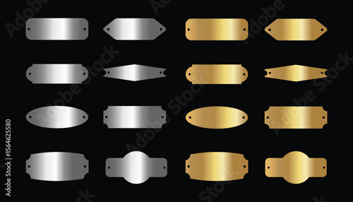 Metal plates premium quality golden and silver color
