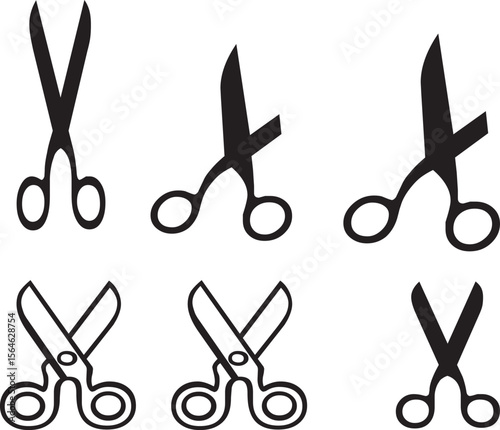 vector set of scissors