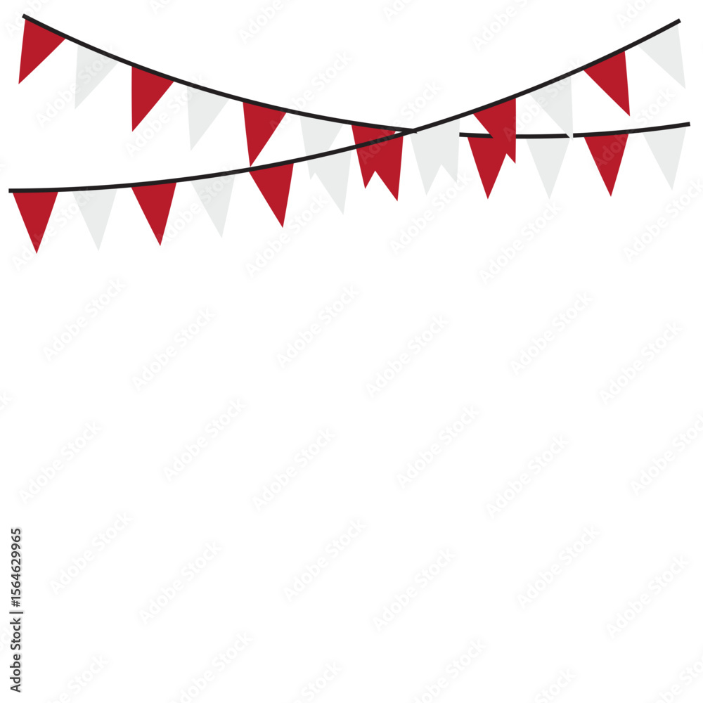 Obraz premium Indonesian Bunting Flag Decoration