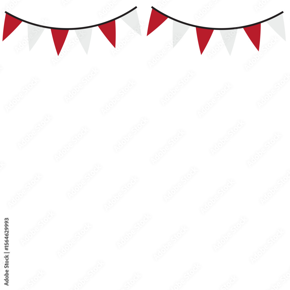 Fototapeta premium Indonesian Bunting Flag Decoration