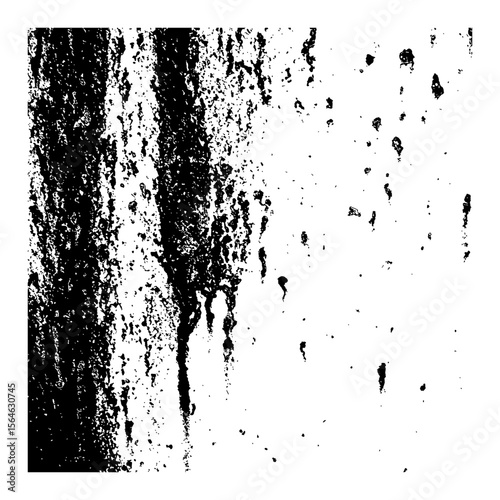 Black and White Outline Line Art Drawing of Rusty Metal Texture Grunge Pattern Distressed Abstract Grungy Surface