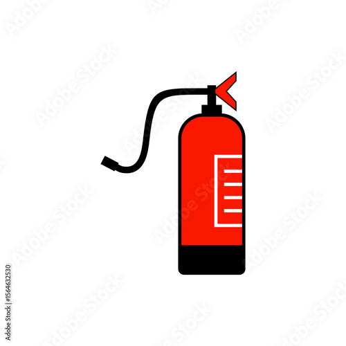 Essential Fire Safety Red Fire Extinguisher Icon Illustration
