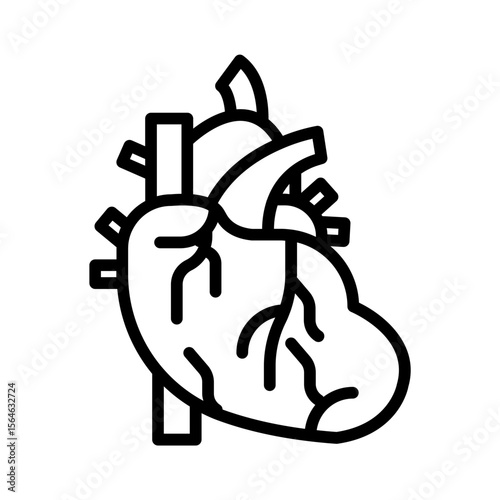 Heart organ icon