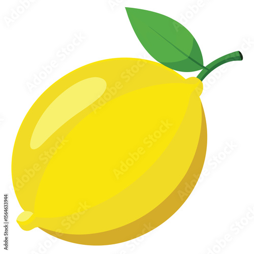 A whole lemon, bright yellow and zesty, on a clean white background, ideal for fresh food and healthy eating concepts