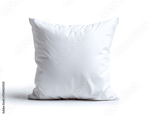 Blank white pillow on white background (1). High quality