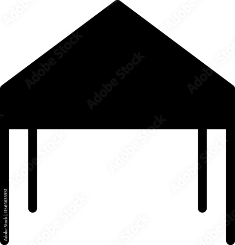 Tent icon set Simple vector illustration. Tourist Tent Line Design. Camp Travel Event.