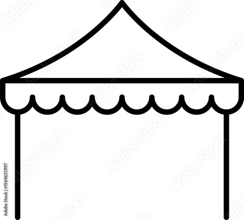 Tent icon set Simple vector illustration. Tourist Tent Line Design. Camp Travel Event.