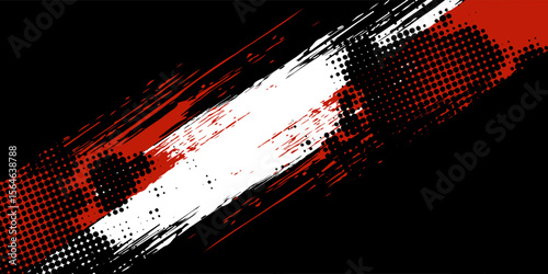Black white and red grunge texture background.