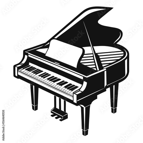 piano and music notes