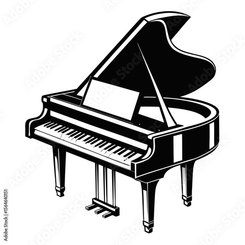 piano and music notes