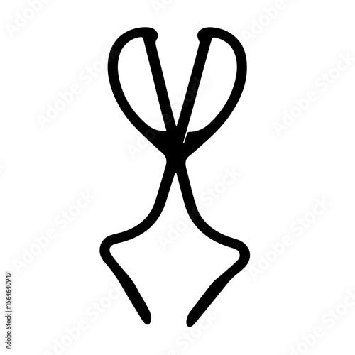 Surgical Forceps Icon. A minimalist and clear icon of surgical forceps, a vital tool in medical procedures