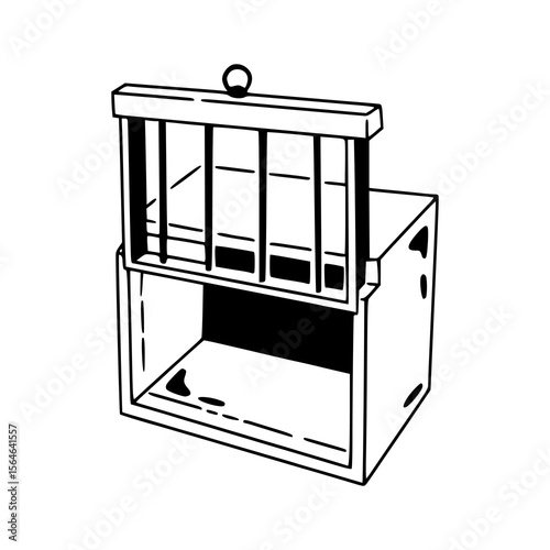 pet carrier box illustration