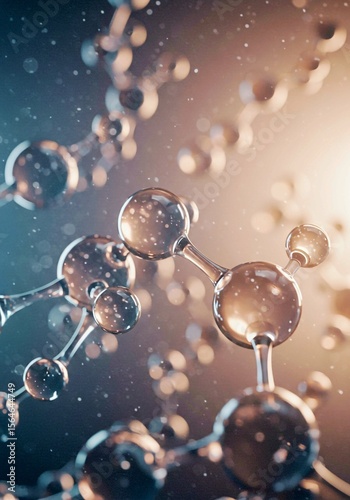 glass beads on a black background, Cosmetic texture molecular ingredient moisturizer face skin care