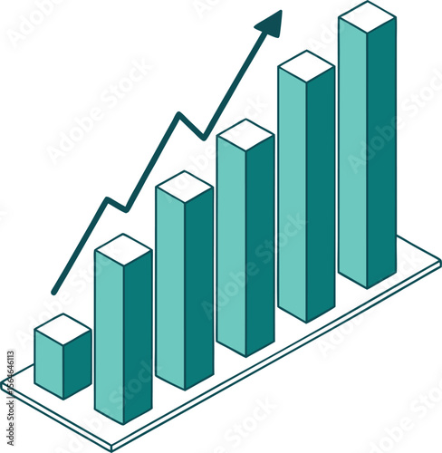 business graph with arrow