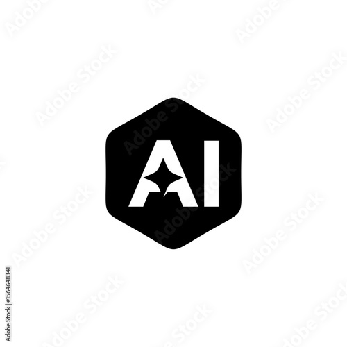 AI artificial intelligence icon design. letter AI vector logo illustration