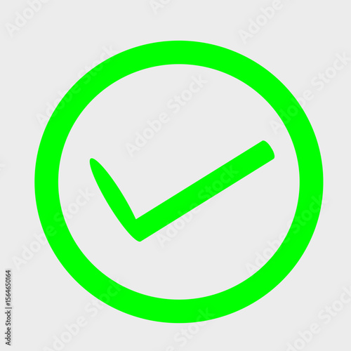 Green check mark /green check circle done/ green checkmark icon within a circle .