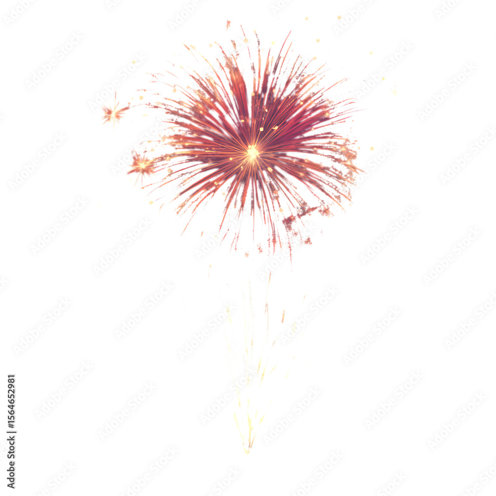 Obraz premium firework illustration png transparent background