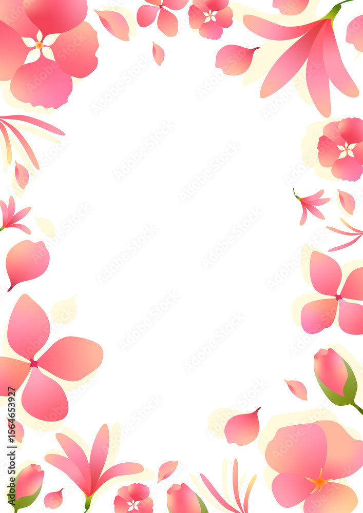 Fototapeta premium Flower frame illustration
