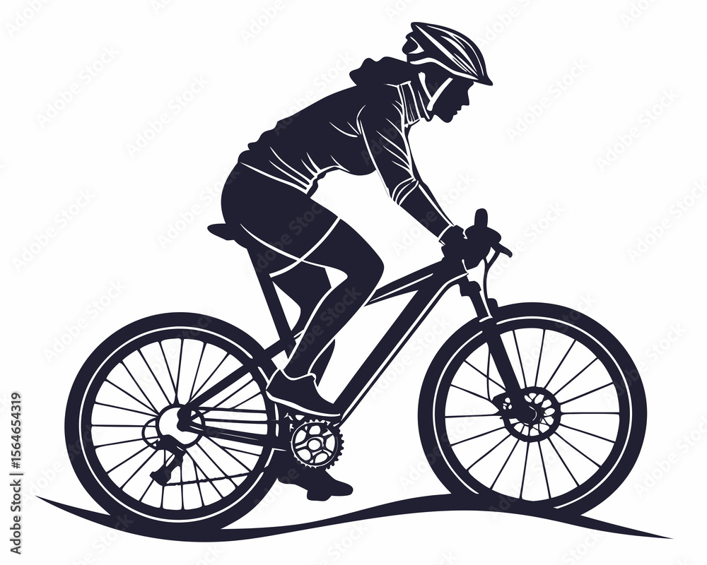 Naklejka premium Bicycle best iconography, perfect for bike lane signs, trail markers, or cycling route indicators. Clean, modern design for urban and outdoor use on white background.