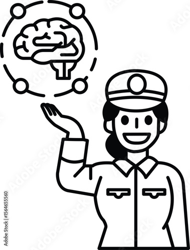 A woman is holding a brain in her hand