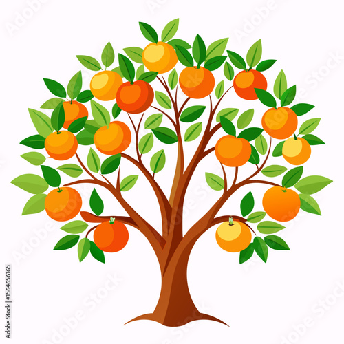 orange tree with flowers