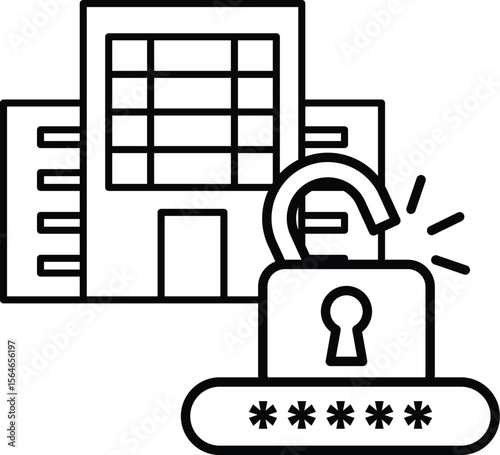A building with a broken lock on the door