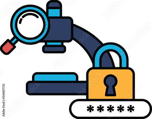 A microscope with a lock on it