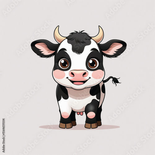 cow cartoon isolated on white