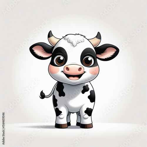 cow cartoon isolated on white