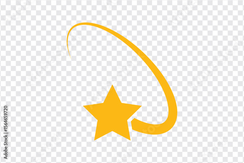 Star fall icon sign vector. Falling stars set icon meteorites or comets. Falling star icon from collection for mobile concept and web apps icon.