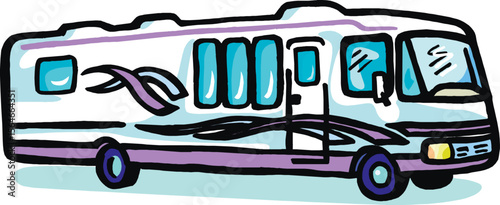 RV, travel trailer, camper, motor home, line art, black and white, illustration, recreational vehicle, fifth wheel, van camper, vintage4