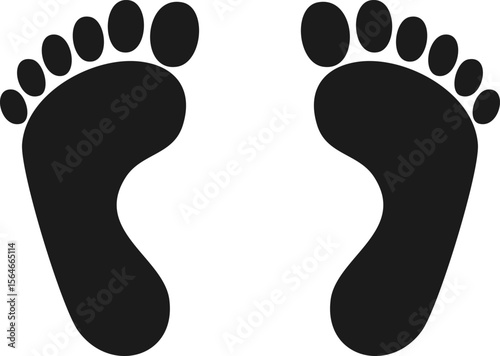 foot prints on white
